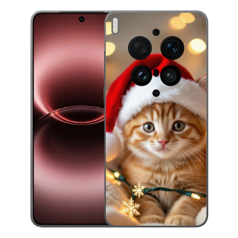 Gélový kryt mmCase na Vivo X300 Ultra - vianočné mačiatko
