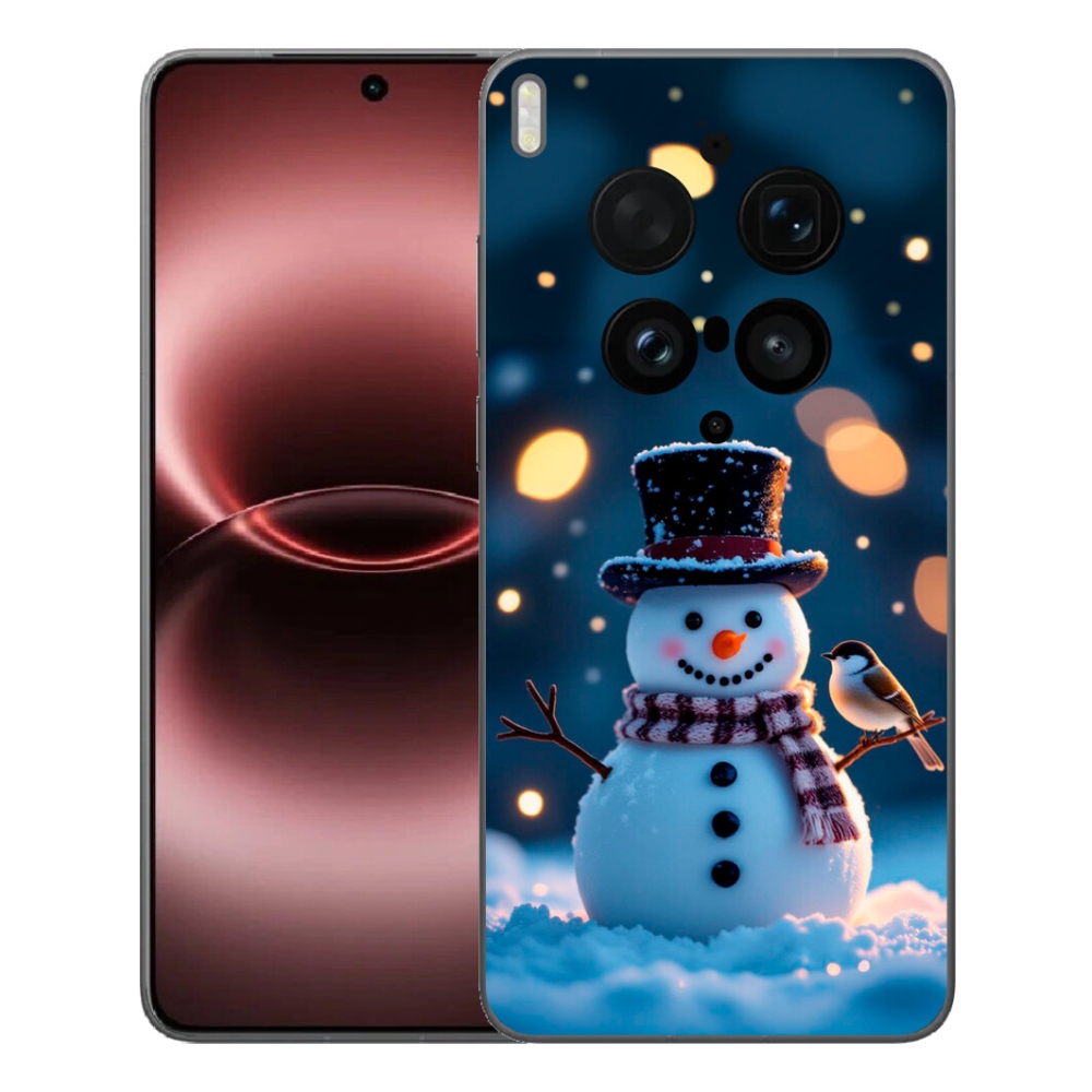 Gélový kryt mmCase na Vivo X300 Ultra - vianočný snehuliak