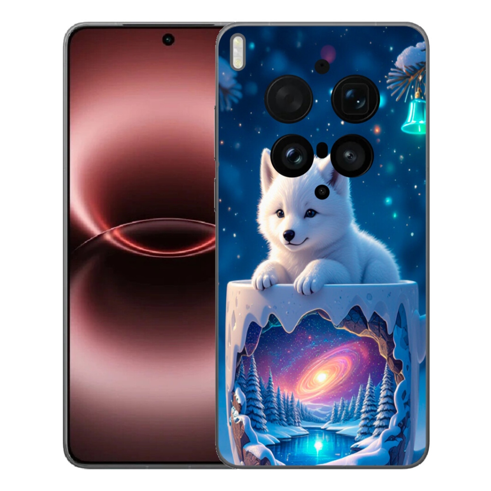 Gélový kryt mmCase na Vivo X300 Ultra - vianočné šteňa
