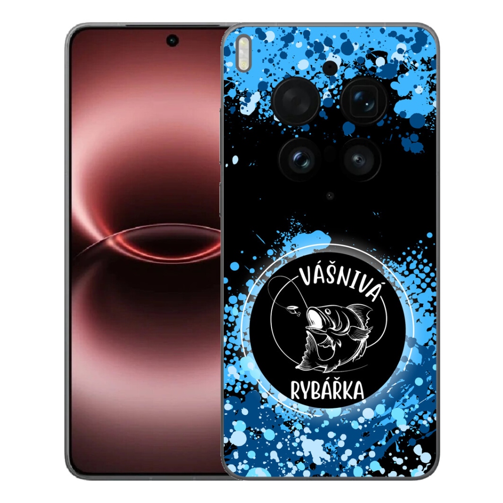 Gélový kryt mmCase na Vivo X300 Ultra - vášnivá rybárka čierne pozadie