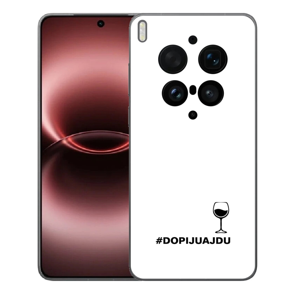 Gélový kryt mmCase na Vivo X300 Ultra - vínny motív biele pozadie