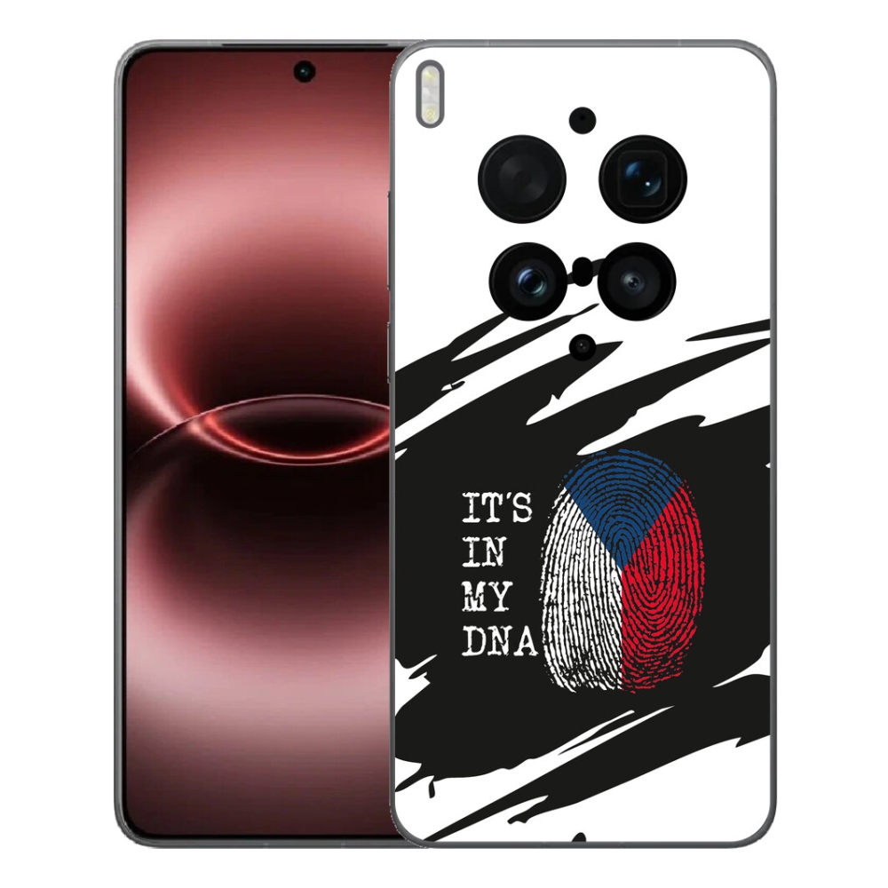 Gélový kryt mmCase na Vivo X300 Ultra - vlajka odtlačok prsta čiernobiele pozadie