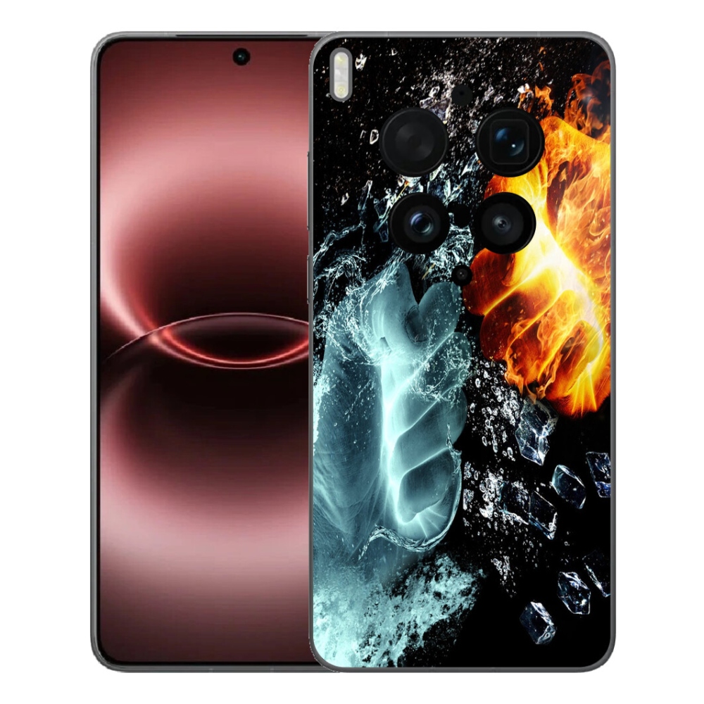 Gélový kryt mmCase na Vivo X300 Ultra - voda a oheň