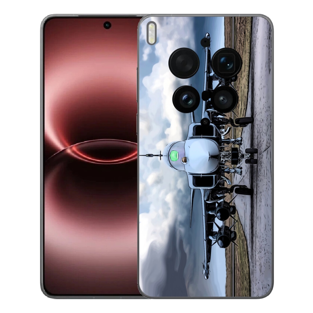 Gélový kryt mmCase na Vivo X300 Ultra - vojenské lietadlo