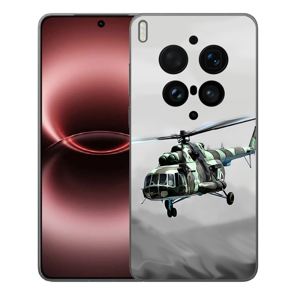 Gélový kryt mmCase na Vivo X300 Ultra - vojenský vrtuľník