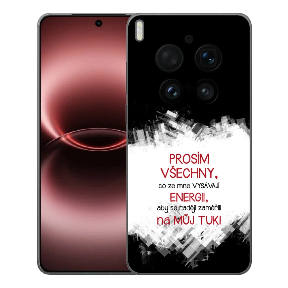 Gélový kryt mmCase na Vivo X300 Ultra - vtipný text 1 červený