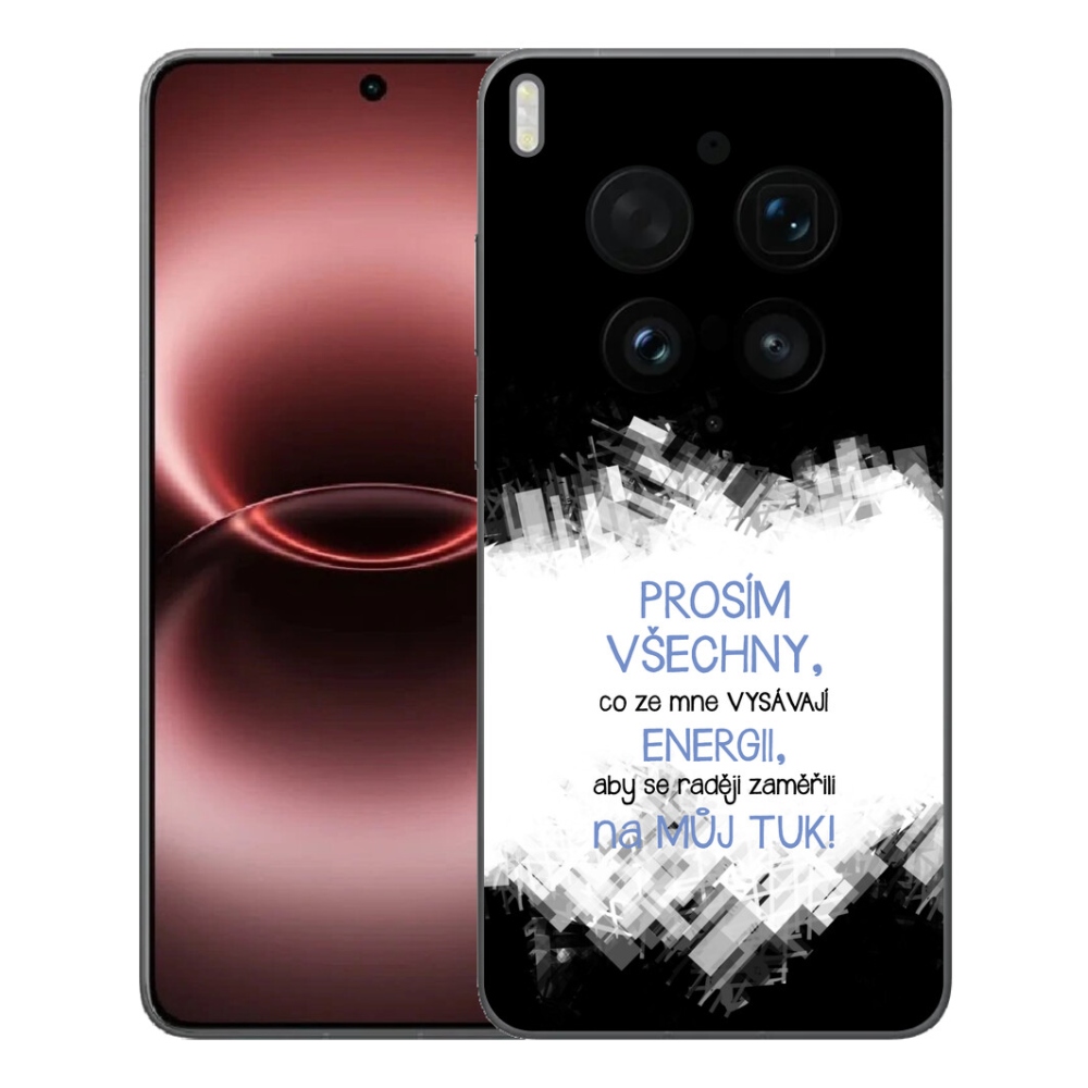 Gélový kryt mmCase na Vivo X300 Ultra - vtipný text 1 modrý