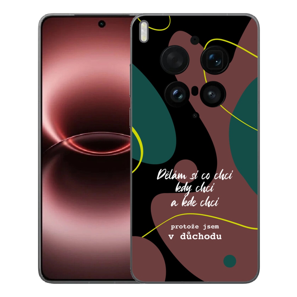 Gélový kryt mmCase na Vivo X300 Ultra - vtipný text 10 čierne pozadie
