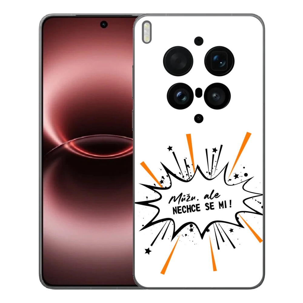Gélový kryt mmCase na Vivo X300 Ultra - vtipný text 11 biele pozadie