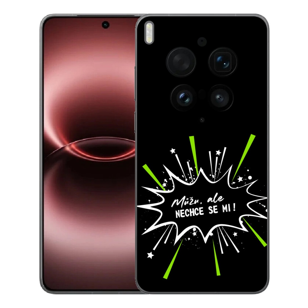 Gélový kryt mmCase na Vivo X300 Ultra - vtipný text 11 čierne pozadie