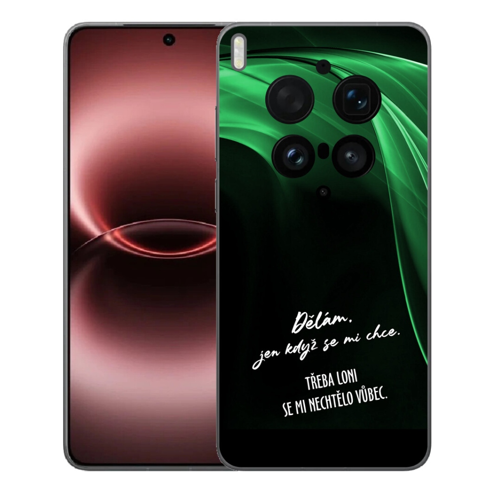 Gélový kryt mmCase na Vivo X300 Ultra - vtipný text 12 čierne pozadie