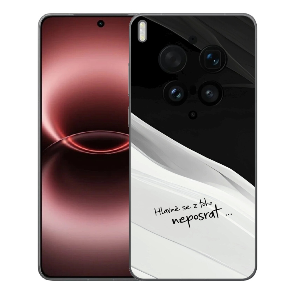 Gélový kryt mmCase na Vivo X300 Ultra - vtipný text 13 bieločierne pozadie