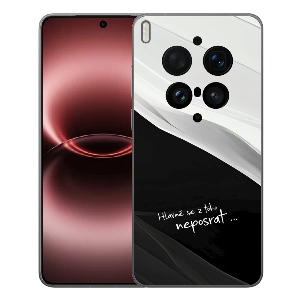 Gélový kryt mmCase na Vivo X300 Ultra - vtipný text 13 čiernobiele pozadie