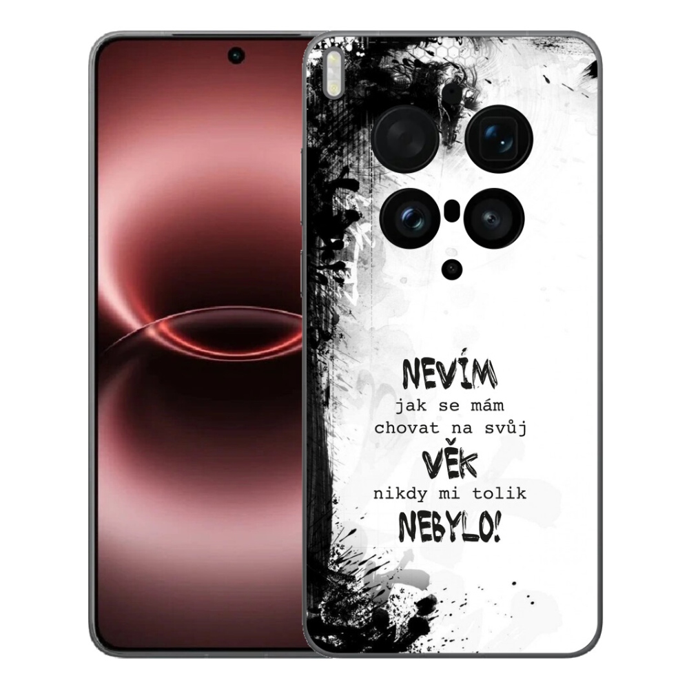 Gélový kryt mmCase na Vivo X300 Ultra - vtipný text 14 biele pozadie