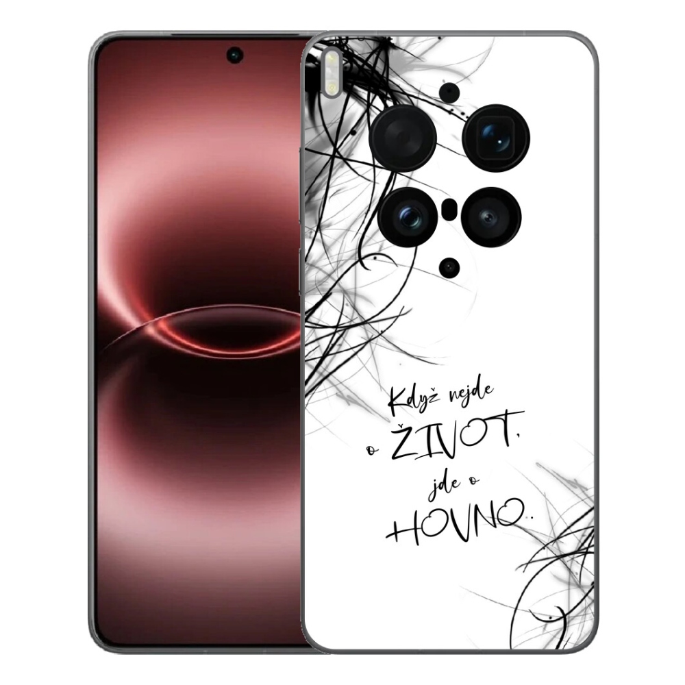 Gélový kryt mmCase na Vivo X300 Ultra - vtipný text 16 biele pozadie