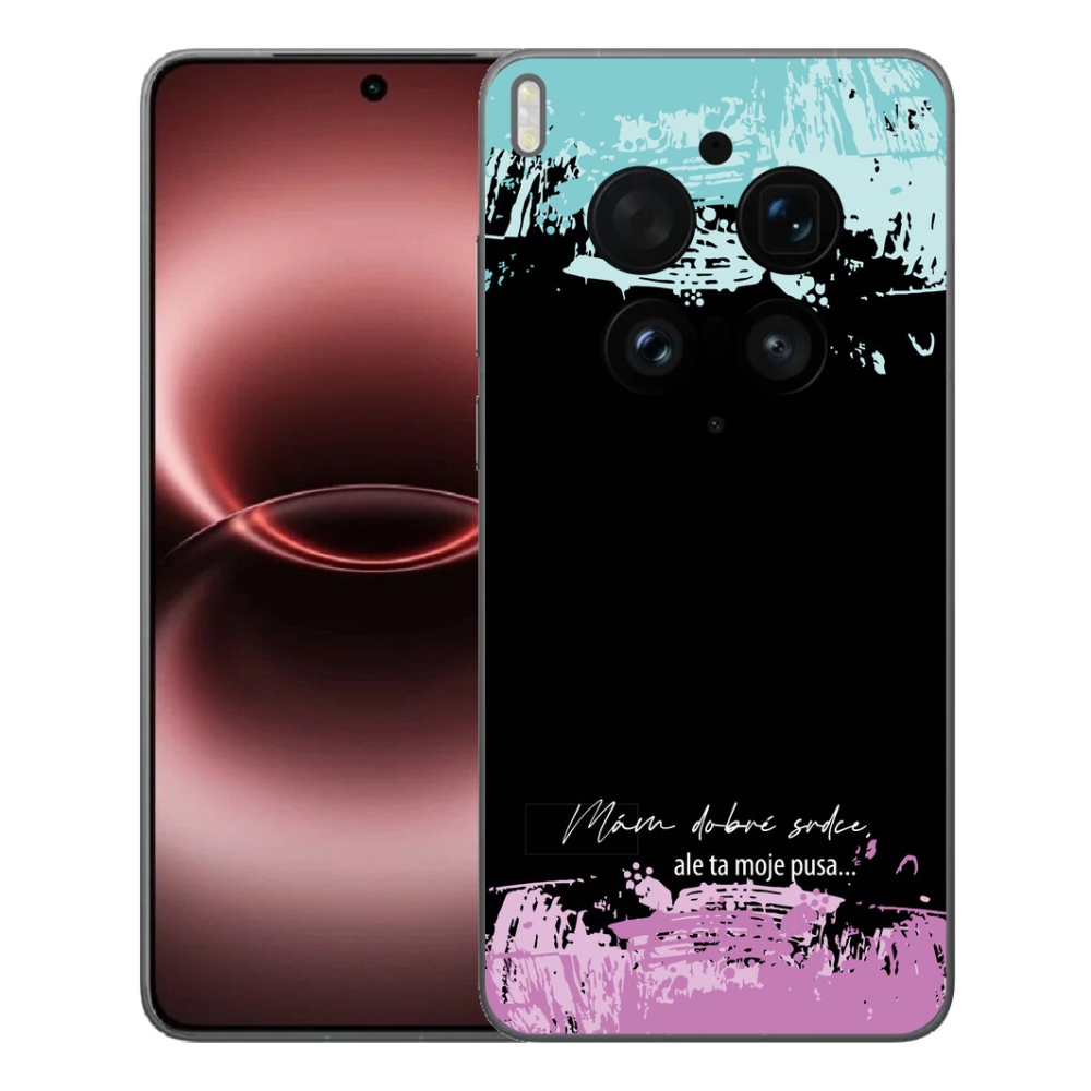 Gélový kryt mmCase na Vivo X300 Ultra - vtipný text 3 čierne pozadie