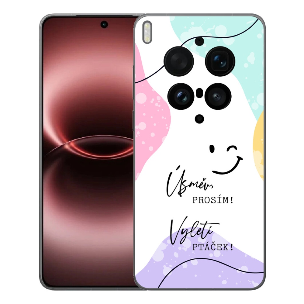 Gélový kryt mmCase na Vivo X300 Ultra - vtipný text 4 biele pozadie