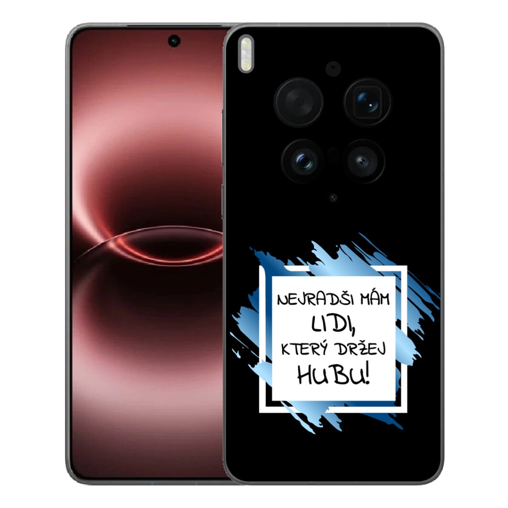 Gélový kryt mmCase na Vivo X300 Ultra - vtipný text 7 bieločierne pozadie