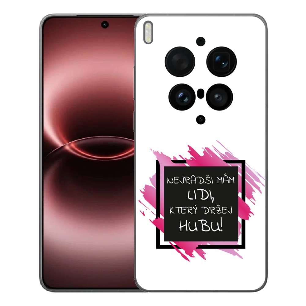 Gélový kryt mmCase na Vivo X300 Ultra - vtipný text 7 čiernobiele pozadie