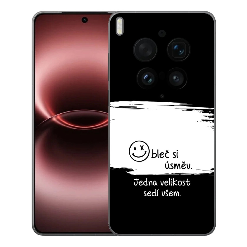 Gélový kryt mmCase na Vivo X300 Ultra - vtipný text 8 bieločierne pozadie