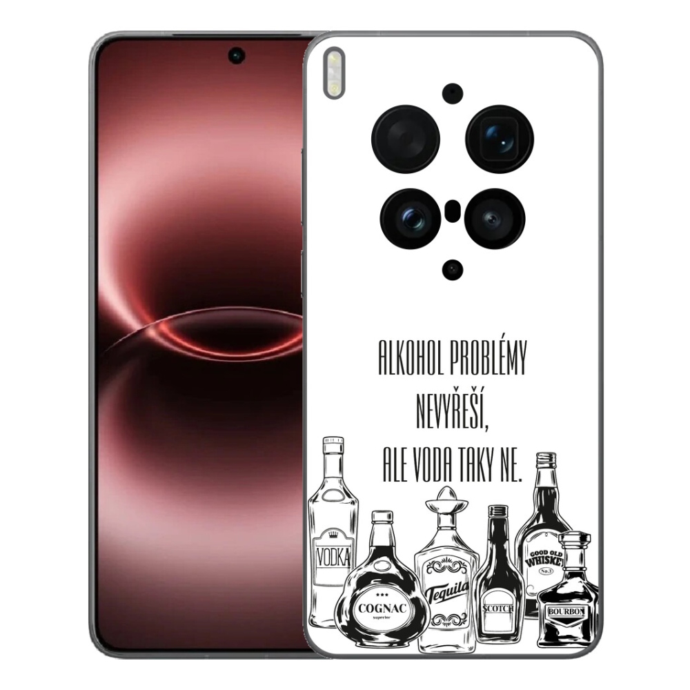Gélový kryt mmCase na Vivo X300 Ultra - vtipný text biele pozadie