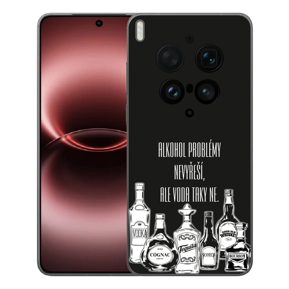 Gélový kryt mmCase na Vivo X300 Ultra - vtipný text čierne pozadie
