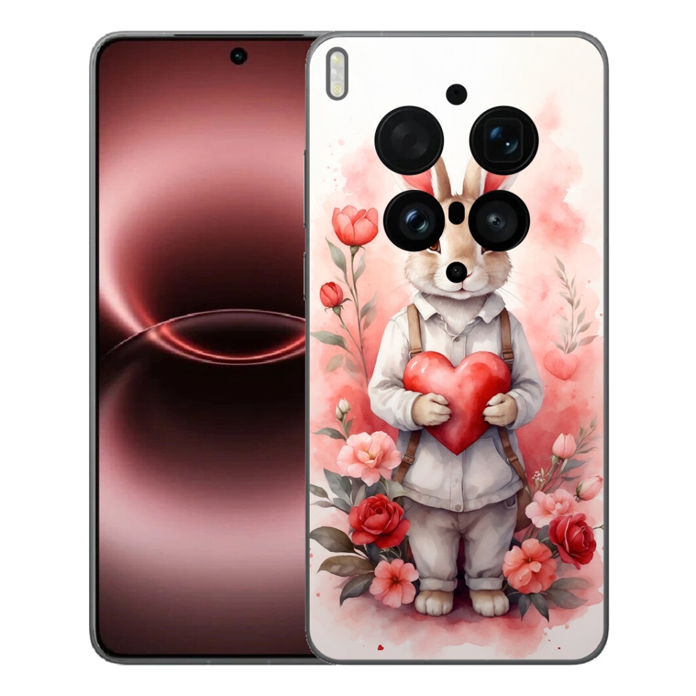 Gélový kryt mmCase na Vivo X300 Ultra - zajac so srdiečkom