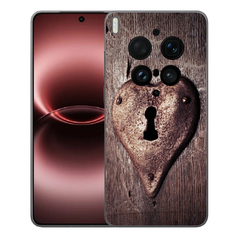 Gélový kryt mmCase na Vivo X300 Ultra - zámok v tvare srdca