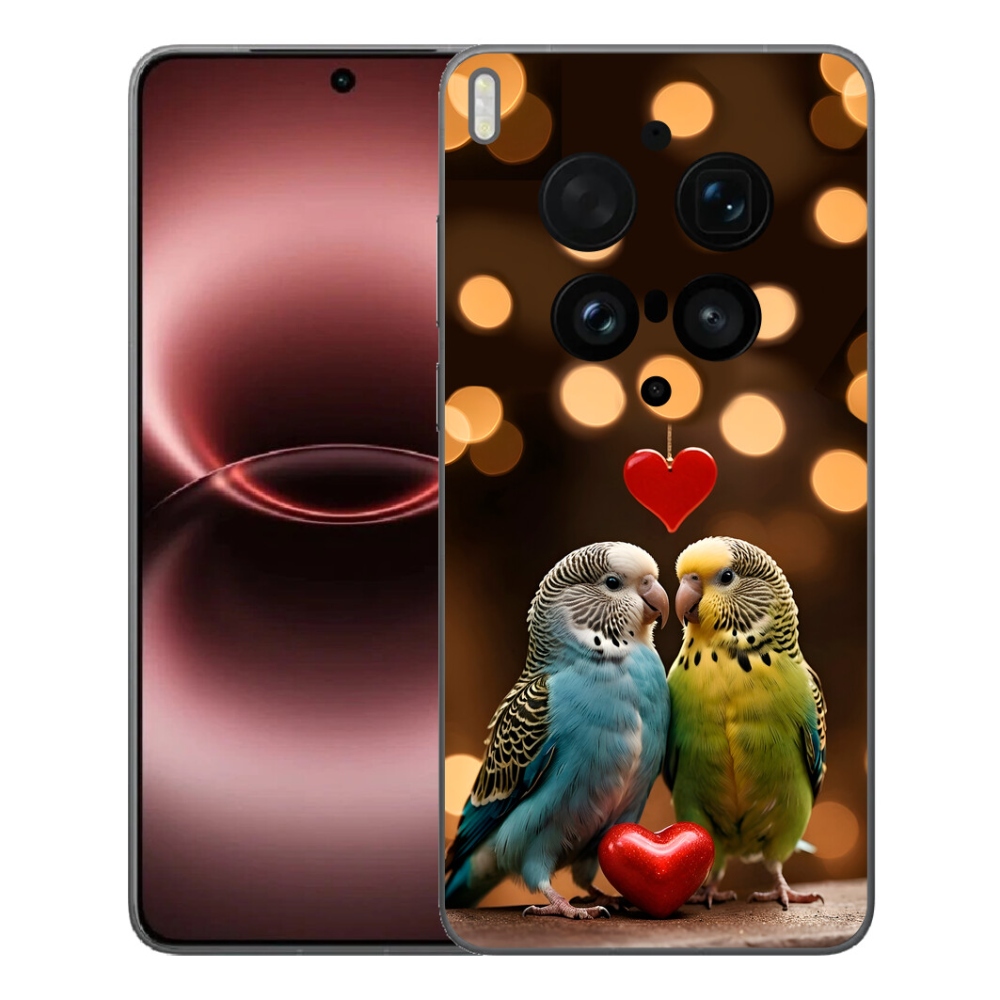 Gélový kryt mmCase na Vivo X300 Ultra - zamilovaní papagáje