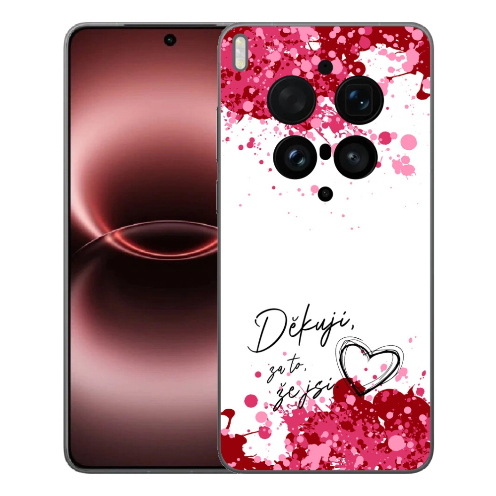 Gélový kryt mmCase na Vivo X300 Ultra - zamilovaný text 2 biele pozadie