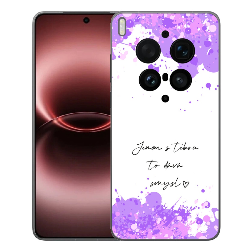 Gélový kryt mmCase na Vivo X300 Ultra - zamilovaný text biele pozadie