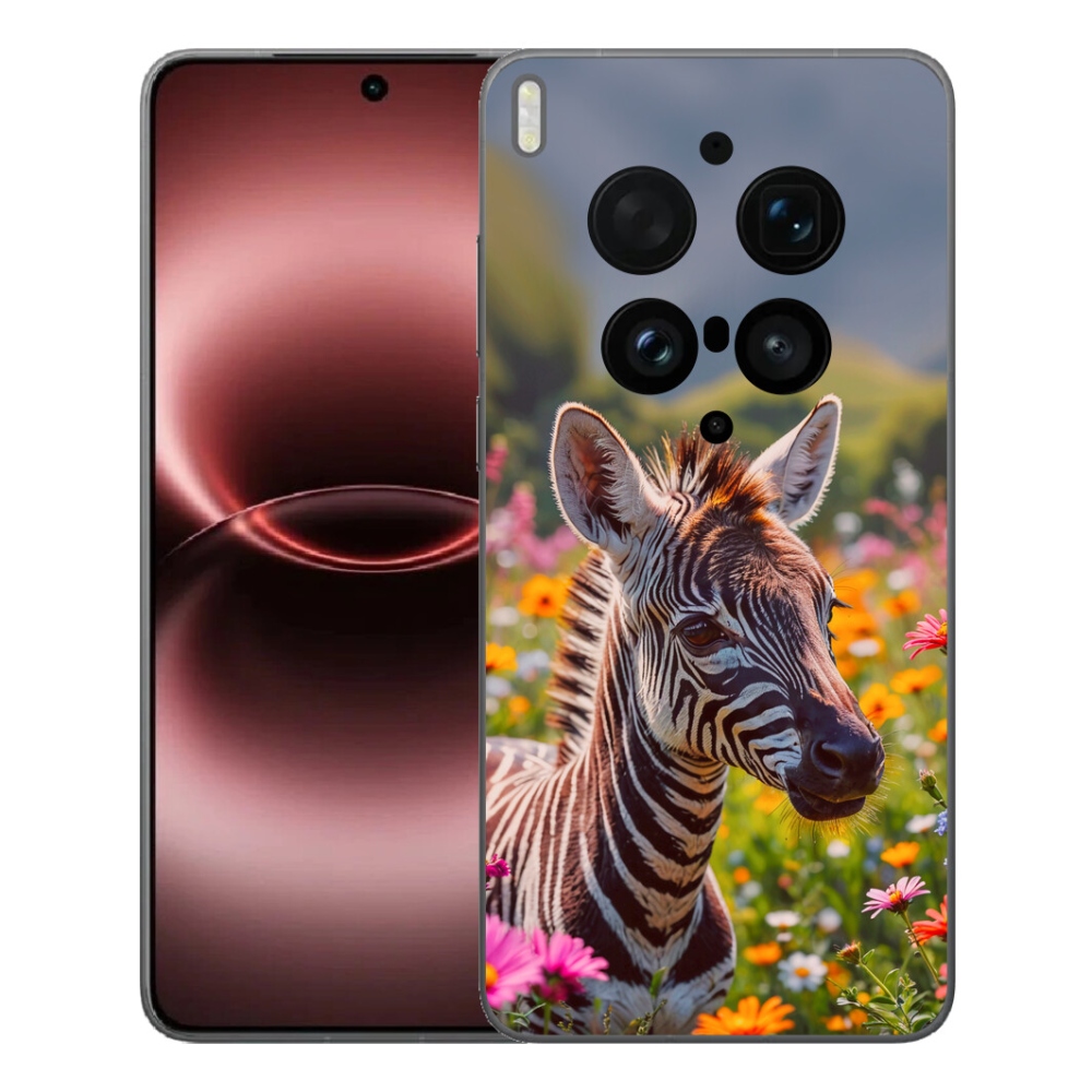 Gélový kryt mmCase na Vivo X300 Ultra - zebra na lúke
