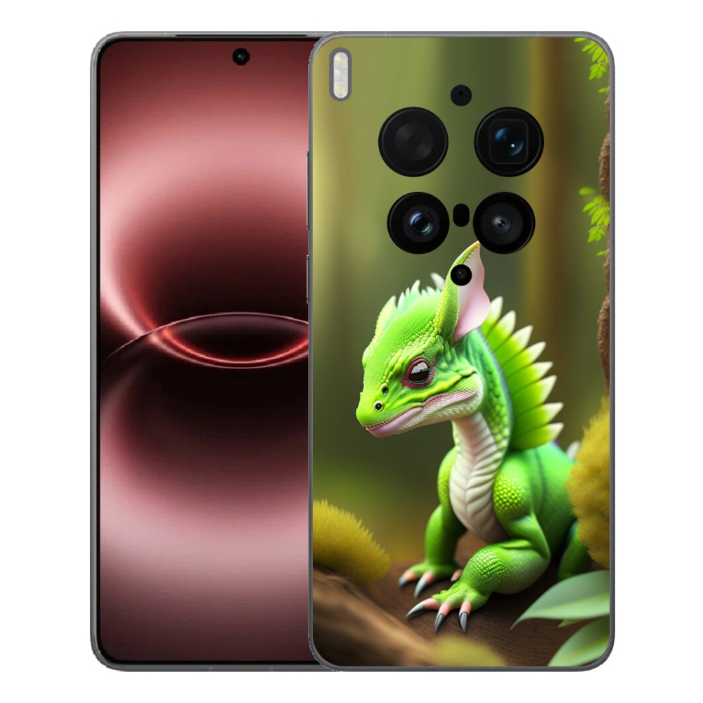 Gélový kryt mmCase na Vivo X300 Ultra - zelený dráčik