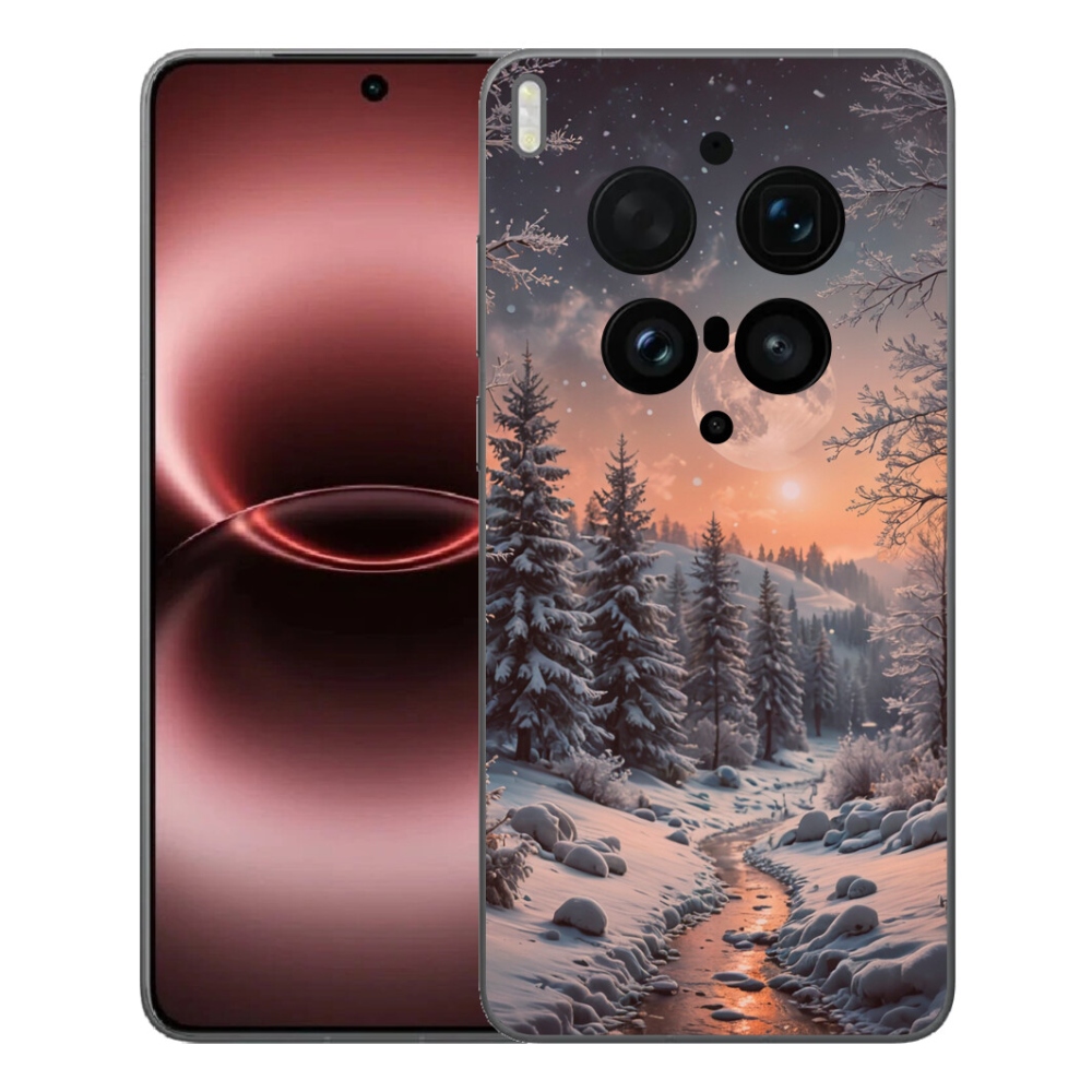 Gélový kryt mmCase na Vivo X300 Ultra - zimná krajina 2