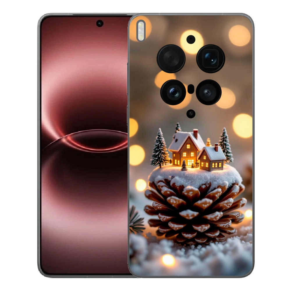 Gélový kryt mmCase na Vivo X300 Ultra - zimná dedinka