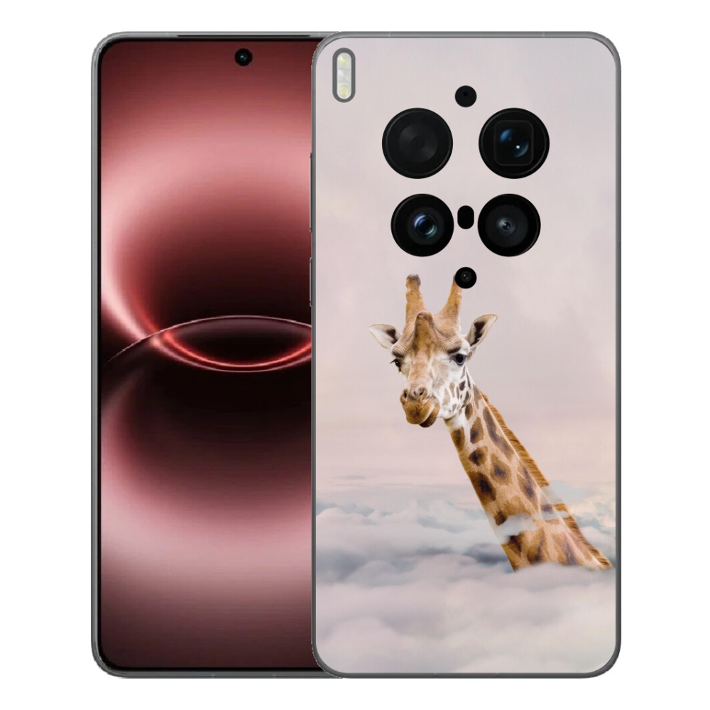 Gélový kryt mmCase na Vivo X300 Ultra - žirafa v oblakoch