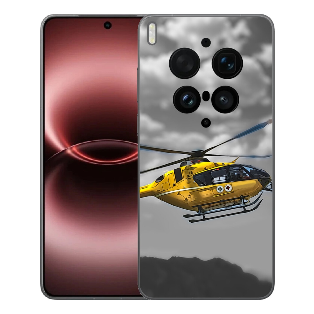 Gélový kryt mmCase na Vivo X300 Ultra - žltá helikoptéra
