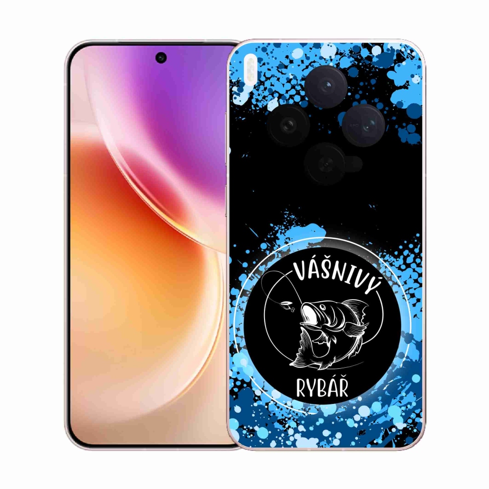 Gélový kryt mmCase na Vivo X300 - vášnivý rybár čierne pozadie