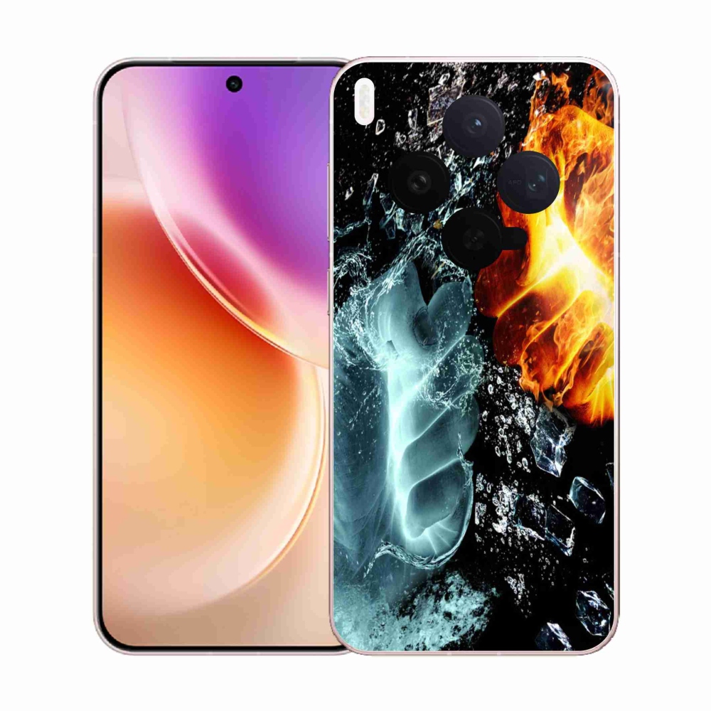 Gélový kryt mmCase na Vivo X300 - voda a oheň