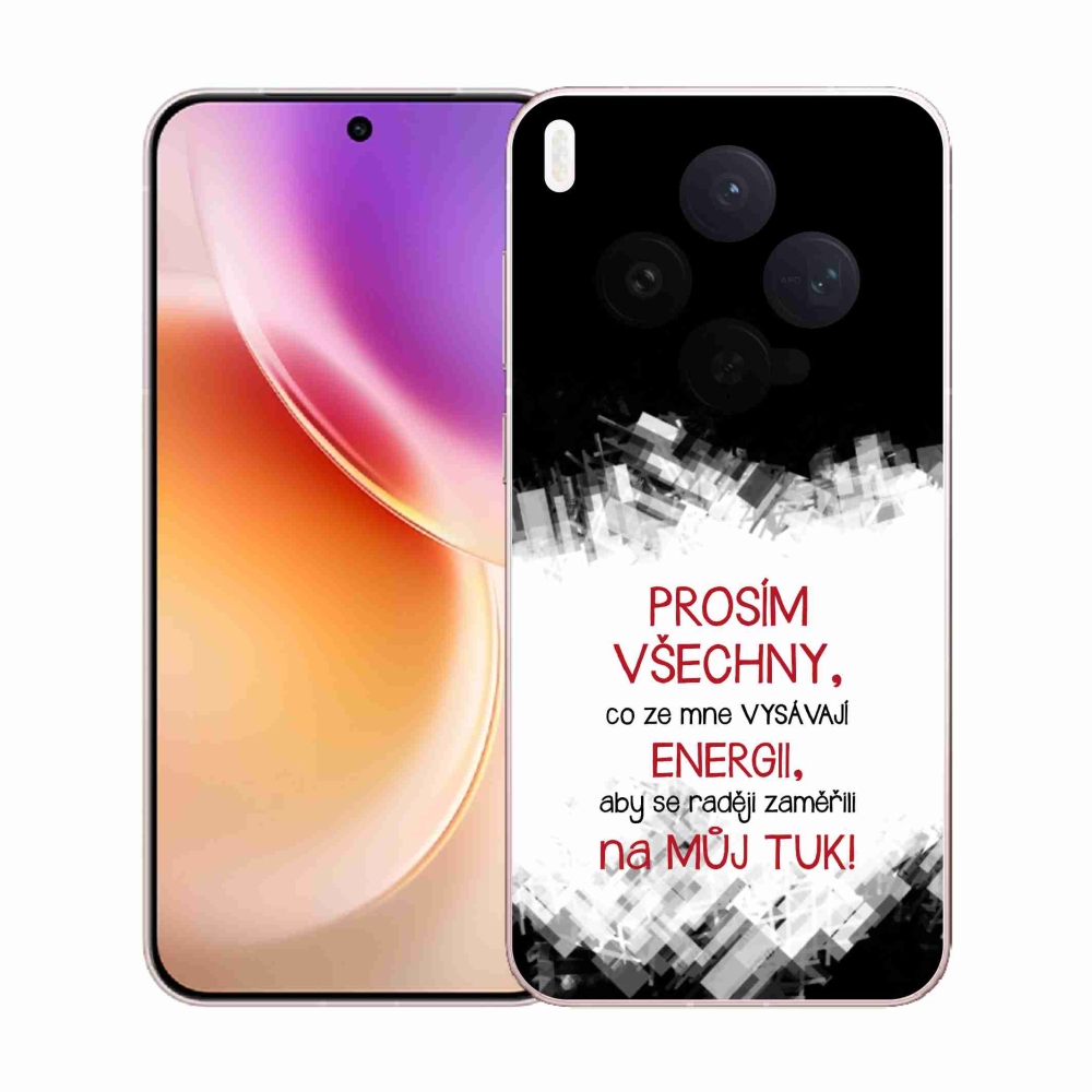 Gélový kryt mmCase na Vivo X300 - vtipný text 1 červený