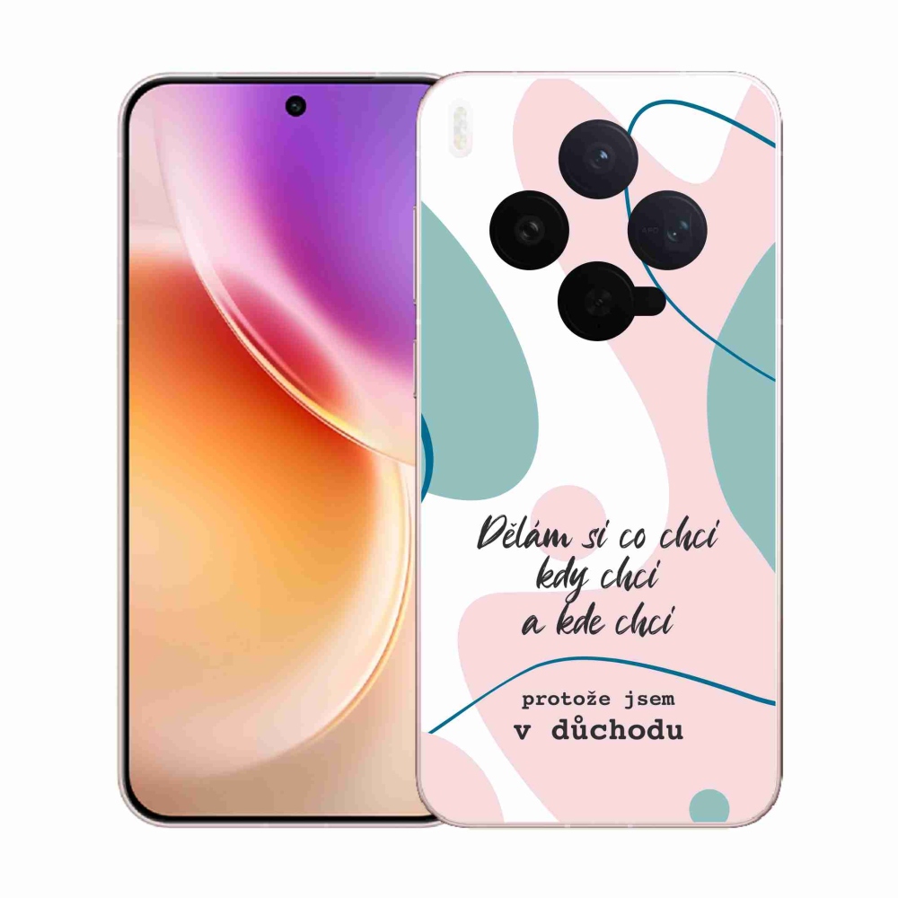 Gélový kryt mmCase na Vivo X300 - vtipný text 10 biele pozadie