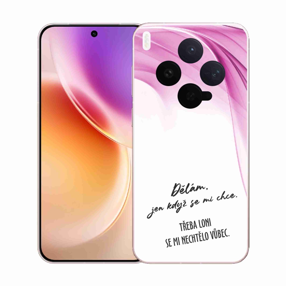 Gélový kryt mmCase na Vivo X300 - vtipný text 12 biele pozadie