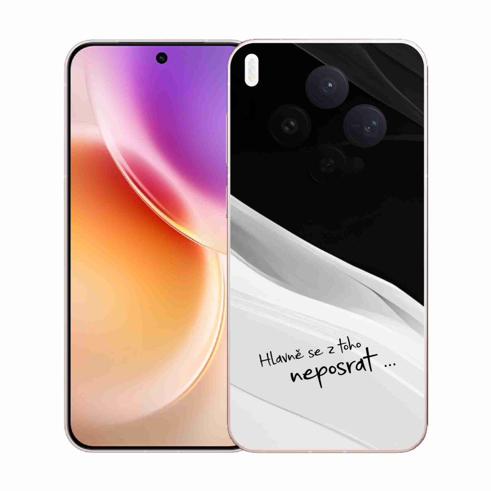 Gélový kryt mmCase na Vivo X300 - vtipný text 13 bieločierne pozadie