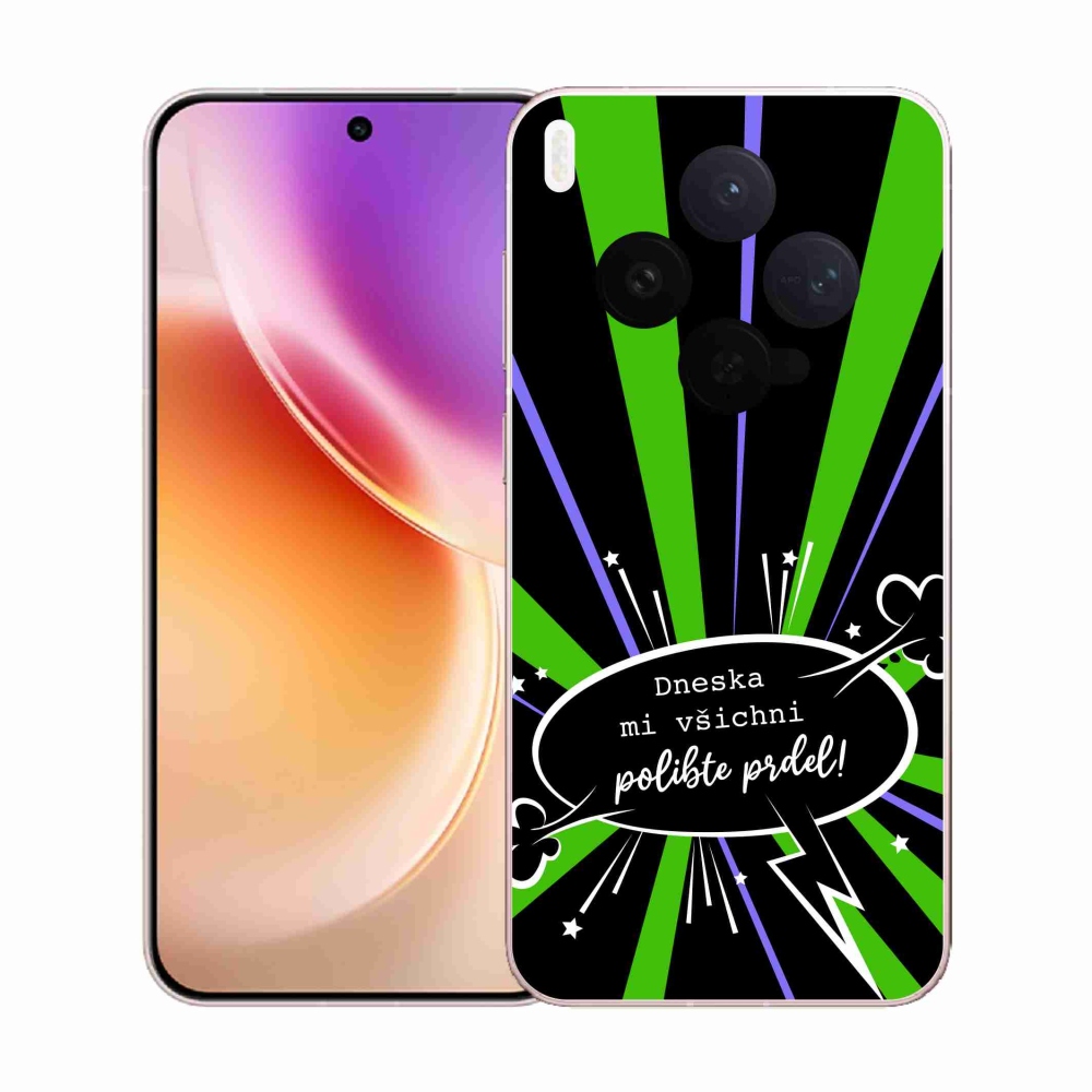 Gélový kryt mmCase na Vivo X300 - vtipný text 15 čierne pozadie