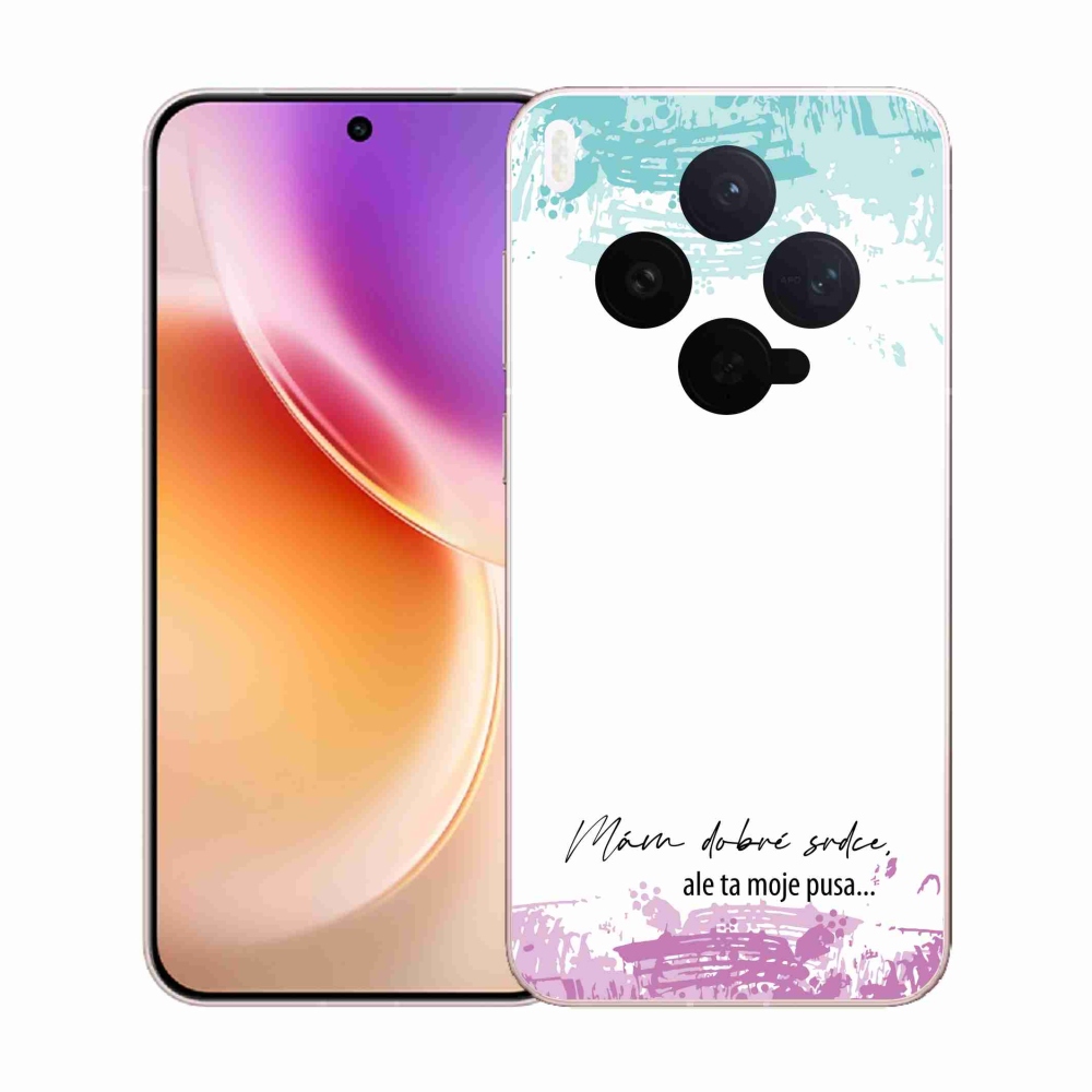 Gélový kryt mmCase na Vivo X300 - vtipný text 3 biele pozadie