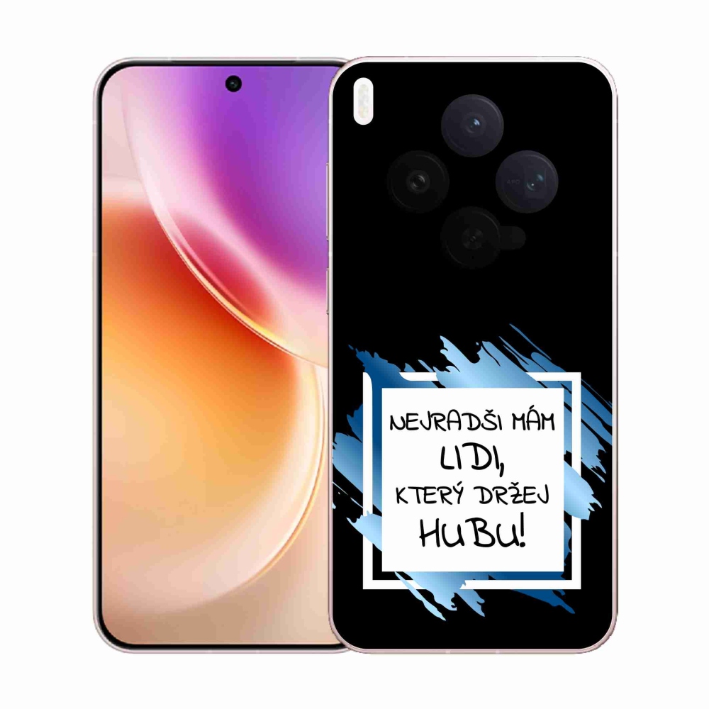 Gélový kryt mmCase na Vivo X300 - vtipný text 7 bieločierne pozadie