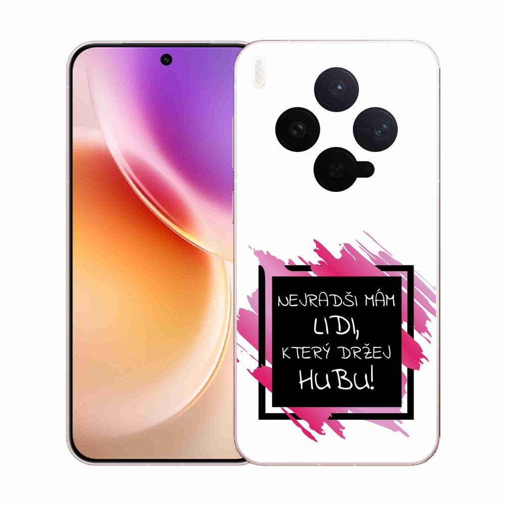 Gélový kryt mmCase na Vivo X300 - vtipný text 7 čiernobiele pozadie