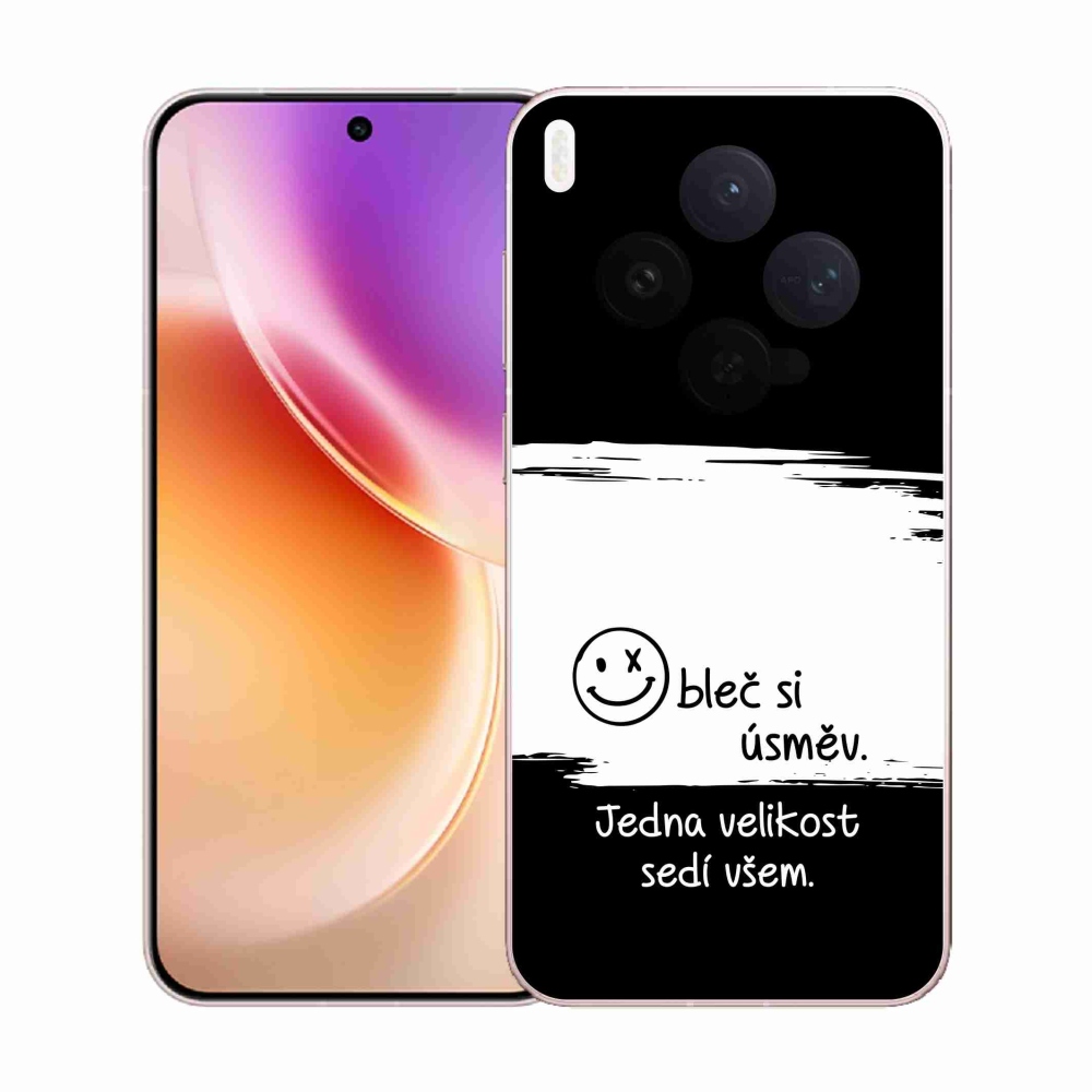 Gélový kryt mmCase na Vivo X300 - vtipný text 8 bieločierne pozadie