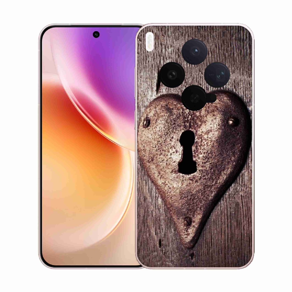 Gélový kryt mmCase na Vivo X300 - zámok v tvare srdca