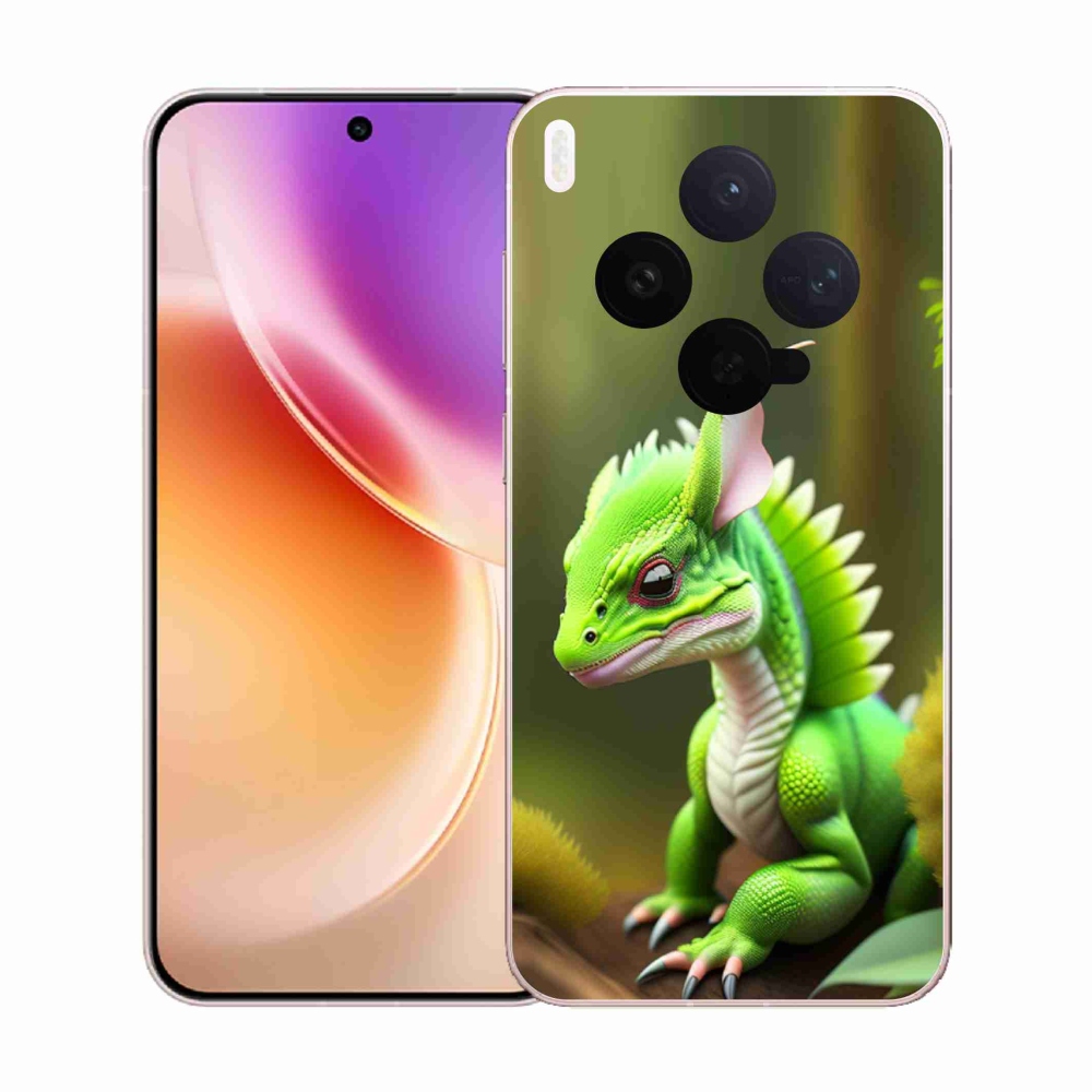 Gélový kryt mmCase na Vivo X300 - zelený dráčik